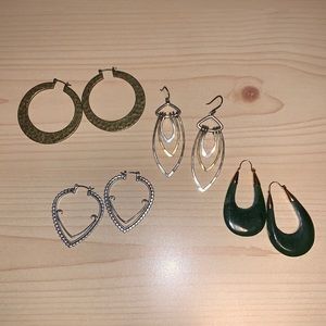 Earring lot (mostly Lucky Brand)